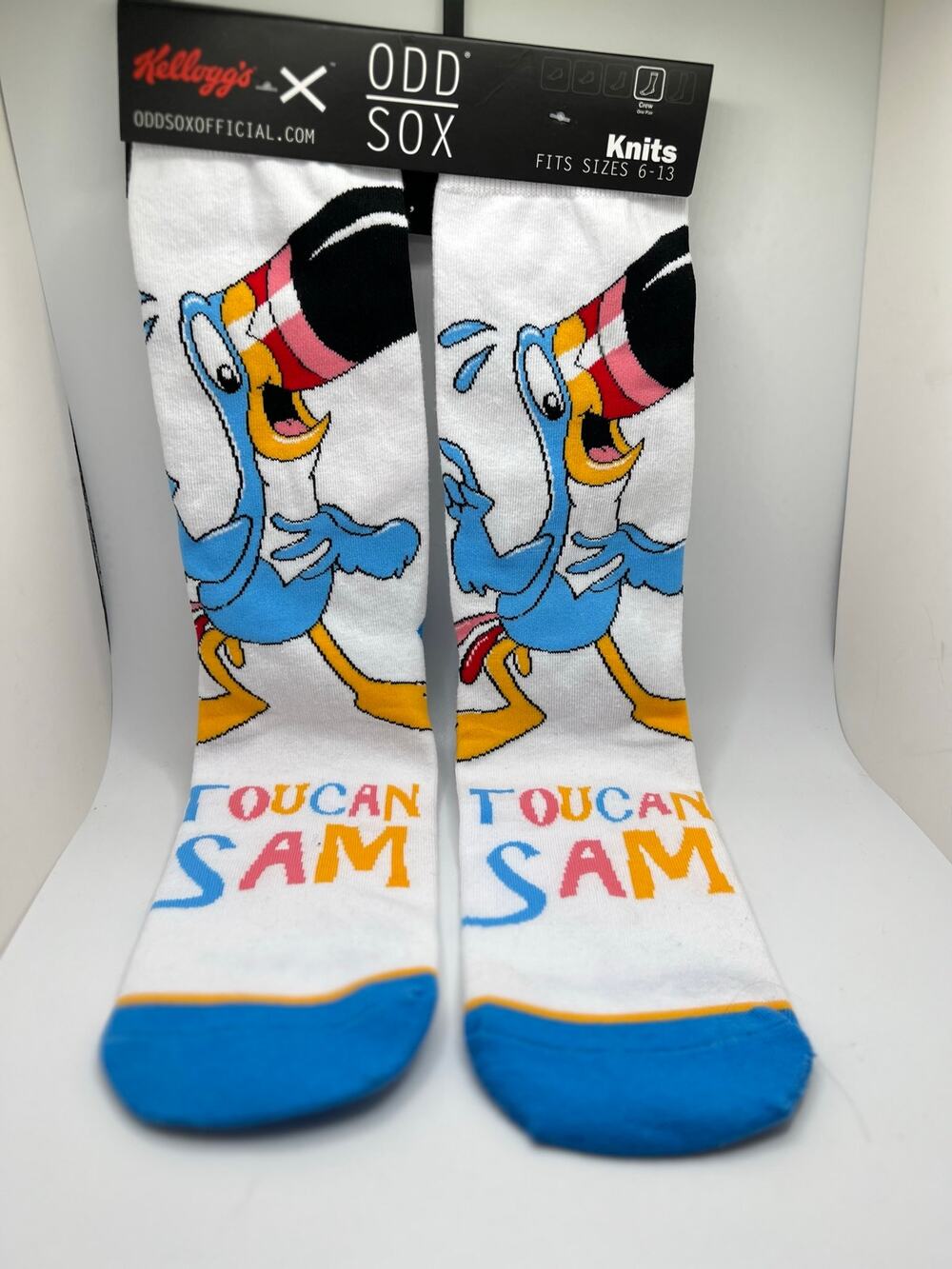 ODD SOX Toucan Sam Kelloggs socks For size 6-13